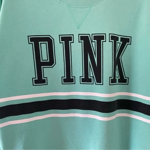 PINK Victoria's Secret Y2K Crewneck Sweatshirt Oversized Athleisure Comfy Sz S - Picture 5 of 6